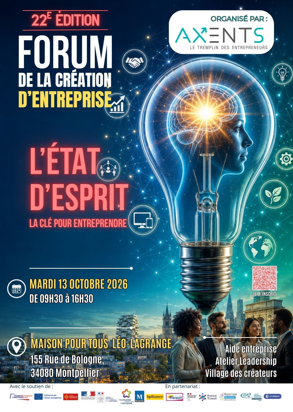 22e édition du Forum de la Création d’Entreprise – Thème 2026 : L’État d’Esprit, la clé pour entreprendre