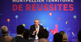 Présentation du bilan et des perspectives économiques de Montpellier Méditerranée Métropole par Philippe Saurel en 2018